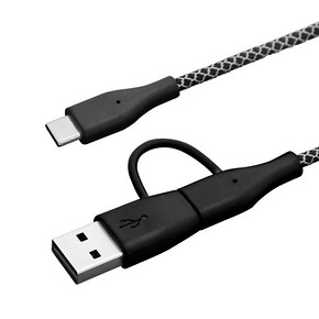 L-CUBIC 酷比客 Type-C to Type-C/USB-A 二合一编织数据线 1米 5.9元包邮（需用券） 