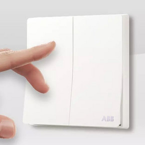 ABB AF122 无框轩致 二开单控 雅典白 墙壁86型开关 *2件 38元包邮（需用券，合1