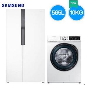 低过双11： SAMSUNG 三星 RS55KBHI0WW/SC对开门冰箱 +三星 WW1WN64FTBW/SC洗衣机 6379元