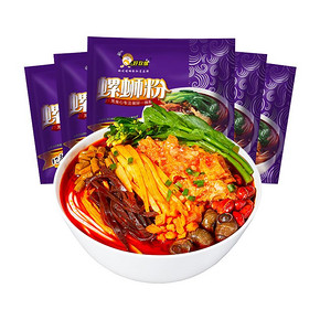 好欢螺螺蛳粉柳州特产美食方便面速食300g*5袋螺丝粉酸辣粉 58.05元