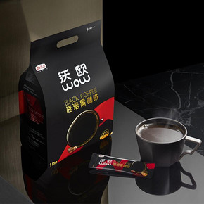 沃欧进口纯黑咖啡粉速溶100条 提神健身无蔗糖添加苦美式醇黑咖啡 25.9元