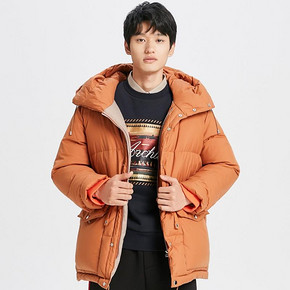 26日0点：MECITY 538318 男士收腰设计连帽羽绒服 低至378元（3件85折） ￥378