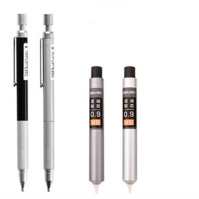deli 得力 全金属自动铅笔 0.9mm 1盒铅芯 11.8元包邮 ￥12