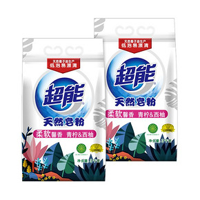 ￥30.03 10点开始、88VIP： 超能 天然皂粉 3kg*2包 *2件