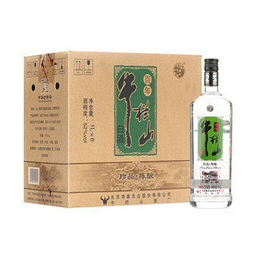 牛栏山二锅头52度珍品陈酿1000ml*6瓶浓香风格整箱装白酒 275元