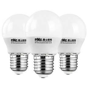 nvc-lighting 雷士照明 e27螺口节能灯泡 3W （3只装） 4.8元包邮 ￥5