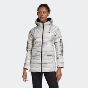 ￥429 adidas 阿迪达斯 FR6637 女子中长款羽绒服