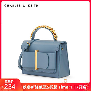 CHARLES＆KEITH2019新款CK2-50680795-1翻盖手提单肩包小方包女包 234元