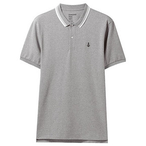 限尺码：GIORDANO 佐丹奴 01019383 男士船锚刺绣弹修身短袖POLO衫 49.9元 ￥50