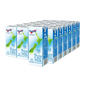 新西兰进口纽仕兰3.5g乳蛋白部分脱脂纯牛奶250ml*24整箱学生早餐 *7件 322.73元