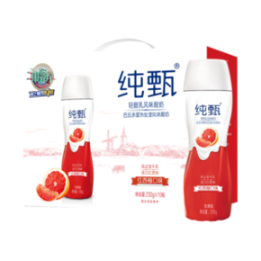 限地区： 蒙牛 纯甄小蛮腰 轻酪乳风味酸牛奶 红西柚口味 230g*10 礼盒装 *3件