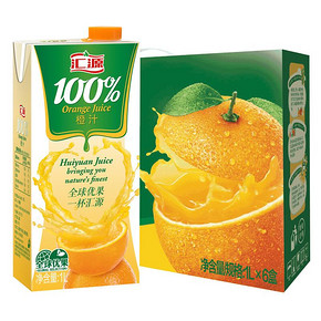 [10:00开团] 汇源果汁礼盒年货100%橙汁饮品1000ml*6盒浓缩果汁饮料整箱礼盒 59.9