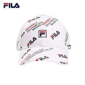 FILA 斐乐官方 情侣款棒球帽 2019夏季新款男女logo满印鸭舌帽 239元