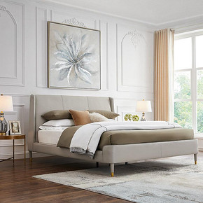 UVANART 优梵艺术 Malmo B315K 简约现代髙靠背软包皮艺床 1.5米 2744元