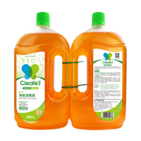 88VIP：Cleafe 净安 家用温和消毒液 1L*2瓶 *2件 43.61元包邮（合21.81元/件） ￥44