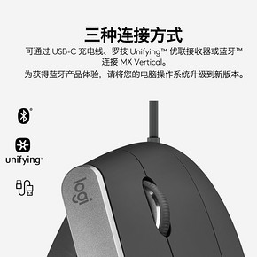 ￥599 Logitech罗技MXVertical人体工程学垂直鼠标