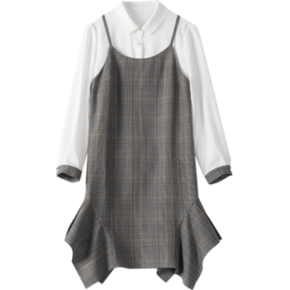 La·go·go 拉谷谷 HCLL848A37 女士两件套不规则连衣裙 99元 ￥99