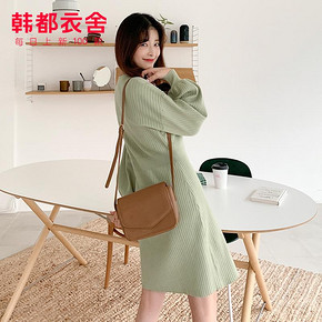 HSTYLE 韩都衣舍OM80970 韩版修身休闲潮中长款连衣裙筱 169元