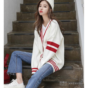 ￥79.2 HSTYLE 韩都衣舍 YK10031 女士条纹长袖针织衫