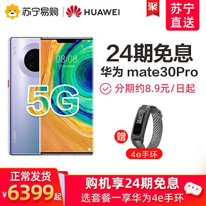 华为（HUAWEI） Mate 30 Pro 5G版 智能手机 8GB 128GB 6399元