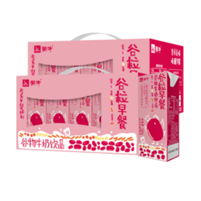 限四川：蒙牛 红谷/黑谷 谷粒早餐 250ml*12盒*2提 15元 ￥15
