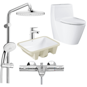 17日10点：Grohe 德国高仪 进口恒温花洒台盆龙头马桶套装 4998元包邮（前2小
