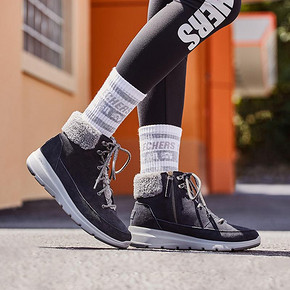Skechers 斯凯奇 16677 女士羊羔绒拼接休闲靴 189.5元