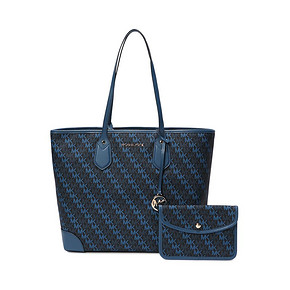 售罄Michael Kors 蓝黑色时尚LOGO图案女包手提单肩包 326.3元