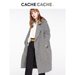 ￥138 Cache Cache 捉迷藏 6816012201 女中长款毛呢外套