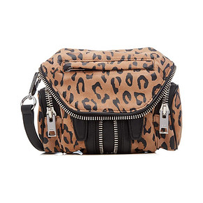 Alexander Wang 棕色羊皮豹纹拉链女包斜挎单肩包 2058.2元