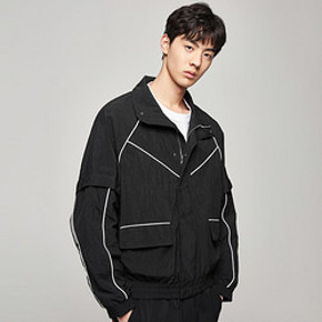 GXG GY121343E 男士黑色工装翻领夹克 169.5元包邮（需用券）