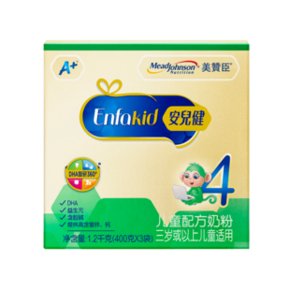 88VIP：MeadJohnson Nutrition 美赞臣 安儿健A 儿童配方奶粉 4段 1200g *2件 238.2元包