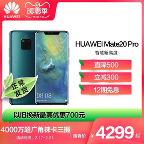 Huawei/华为 Mate 20 Pro 曲面屏后置徕卡三镜头980芯片智能手机mate20x 3599元