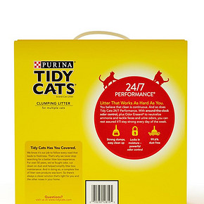 ￥253.5 TidyCats泰迪宠物猫砂膨润土砂持续吸附型12.3kg*2件