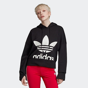 阿迪达斯官网 adidas 三叶草 CROPPED HOODIE 女装套头衫EC1874 279元