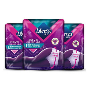 Libresse薇尔北欧舒适V感超薄防漏畅睡裤L码2+1装夜用安心裤3包 *2件 64.9元（合