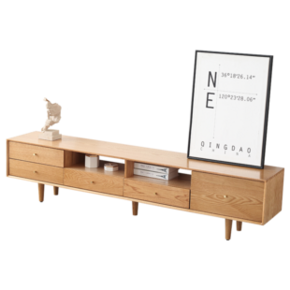 25日0点:原始原素 B3083 北欧纯全实木电视柜 1.5m单抽两门 1277元包邮 ￥1277