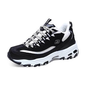 ￥279 Skechers斯凯奇66666078女士拼接厚底加绒老爹鞋
