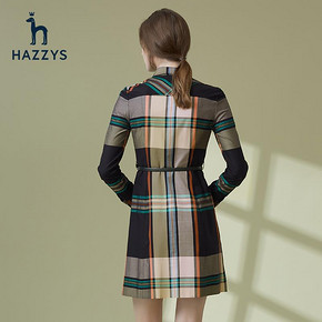 ￥2152包邮 Hazzys 哈吉斯 AQWSC09AC04 英伦风连衣裙