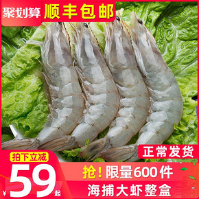 果蔬馨 青岛海捕大虾 9-10cm 3斤 59元包邮（下单立减）