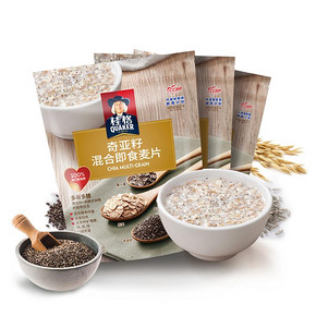 桂格奇亚籽谷物麦片420g*3混合燕麦片营养无蔗糖早餐速食懒人代餐 39.9元
