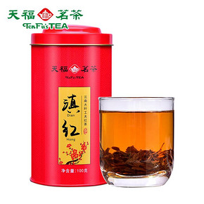 TenFu's TEA 天福茗茶 正宗云南工夫红茶大叶种高山红茶 滇红100g 34.85元