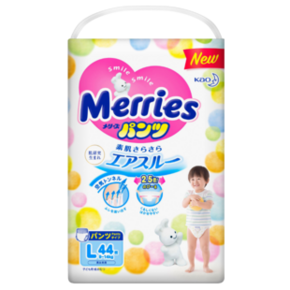 Merries 花王 婴儿学步裤 L44片 *6件 408.5元包邮（合68.08元/件） ￥409