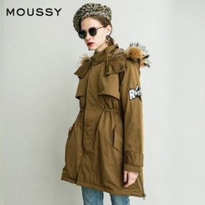 ￥210 MOUSSY 摩西 028BAE30-5020 女士中长款棉服