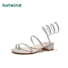 热风女鞋2020年夏季新款女士粗跟休闲凉鞋H52W0611 *2件 400.4元（合200.2元/件）