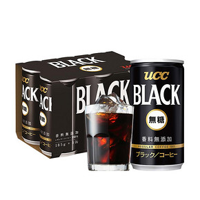 日本ucc/悠诗诗黑咖啡饮料185g*12瓶 39.9元
