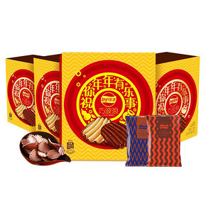 乐事巧波浪薯片96g*4脏脏薯 新年礼盒零食巧克力薯片 59元