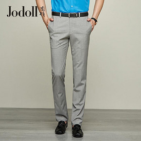 ￥199包邮 JODOLL乔顿春夏男裤长裤商务正装灰色西裤羊毛职业修身西服裤子男