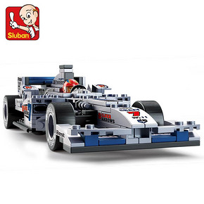 小鲁班拼装玩具1:24方程式F1蓝光银箭赛车模型塑料拼插积木益智 *6件 195元（