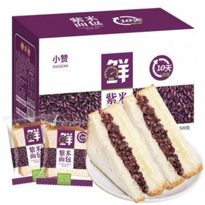 天猫 29号12点：小赞 紫米面包 全麦夹心吐司 500g 4.95元包邮（前6003件五折）